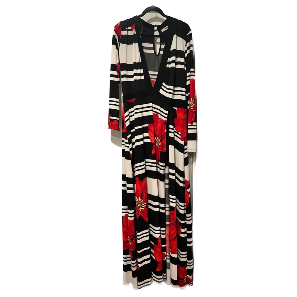 Brand new Striped floral print dress with high side split and built in shorts
